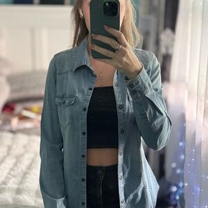 Guess Light Blue Button-Down Shirt